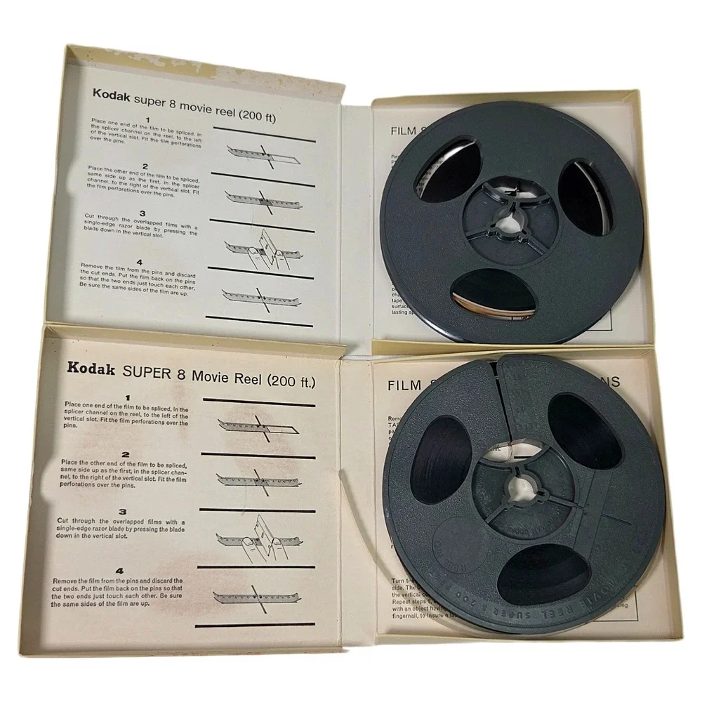 4pk Kodak Super 8 Movie Reels Vintage Found Footage Film Set 200ft Good Conditio
